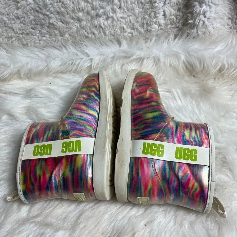 UGG Big Kids Classic Clear Mini Pixelate Boot Multi marble Color Boot girl SZ4.5